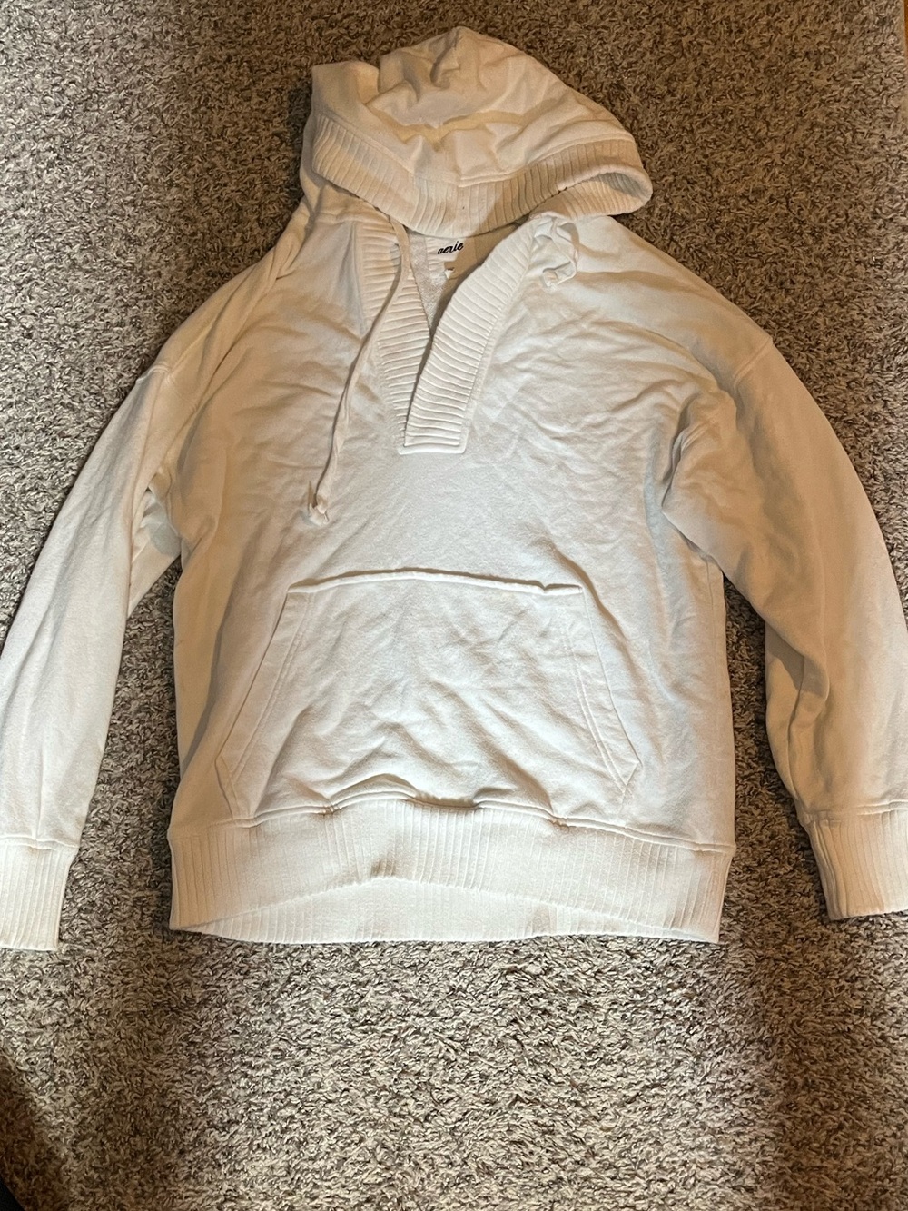 Women’s Aerie Cream Hooded Pullover Sweater